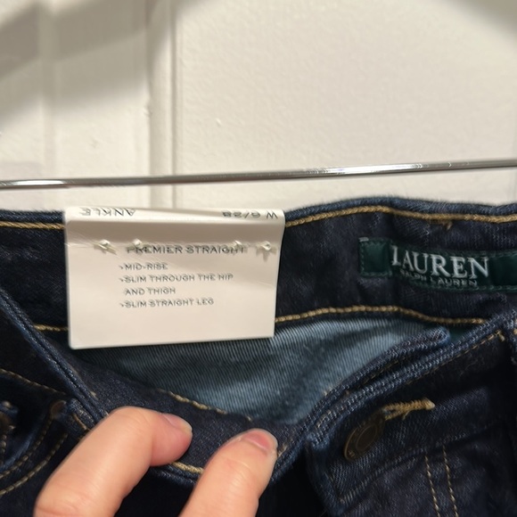 Lauren Ralph Lauren Straight Plaid Cuff Jeans - Picture 6 of 8